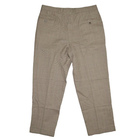 Tommy Hilfiger Pleated Khaki Plaid Pants Men's Size 36X29 Valentines Day Wool - Picture 2 of 6